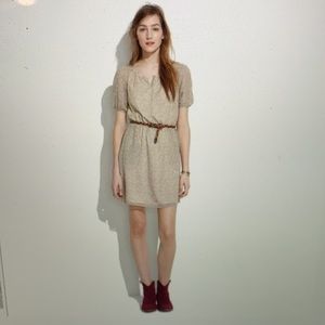 Madewell Diamond Duo  Black & Cream Silk Dress